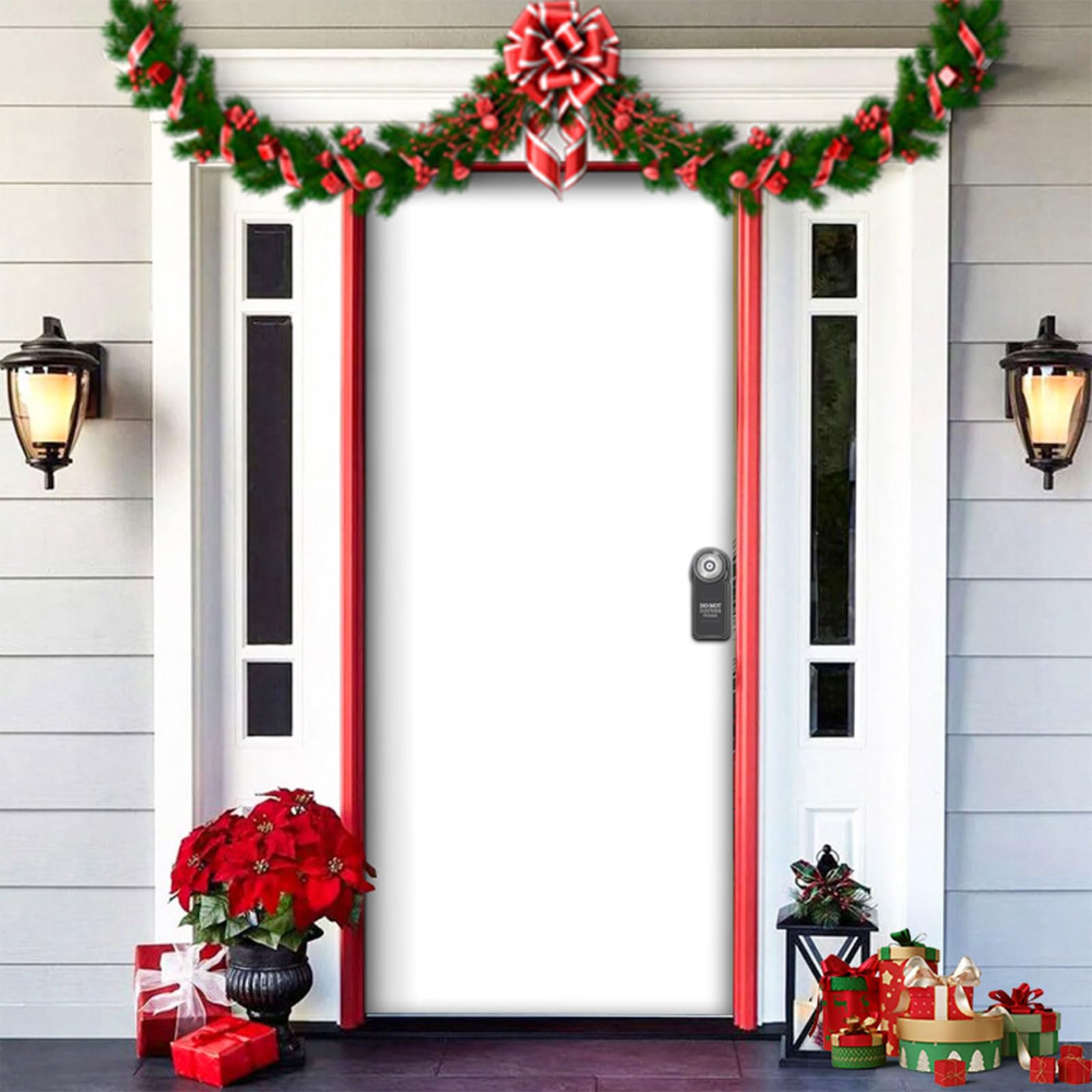 Tsophreniq Festival Door Curtain with Fade Resistant Polyester Materials for Christmas and New Year Decors Christmas Door Cover Polyester Holiday Decors