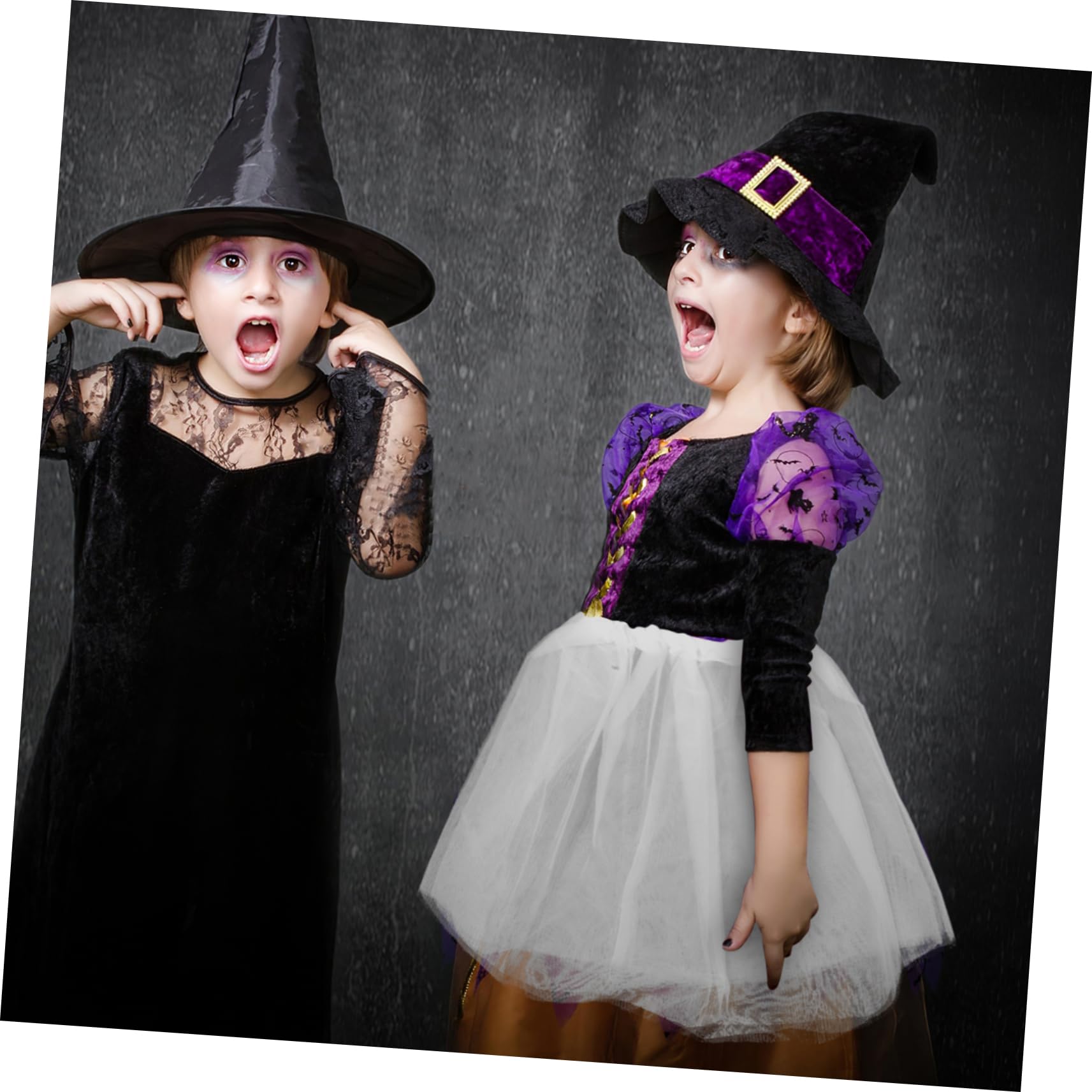 CALLARON 5 Sätze Kostüm Fluffy Tüllrock mit Haarreif Weicher Cosplay Rock für Jungen und Mädchen Halloween Party Verkleidung für Aufführungen und Festlichkeiten
