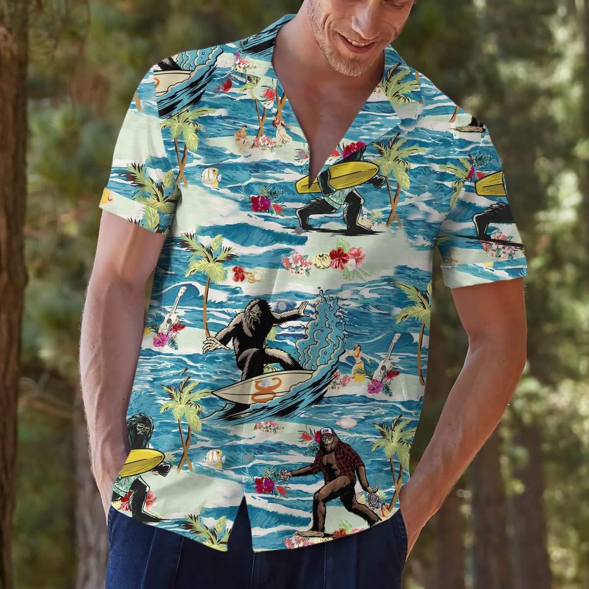 Funny Hawaiian Shirts for Men Palm Beach Shirts Tropical Vacation Shirts H2 - Image 3
