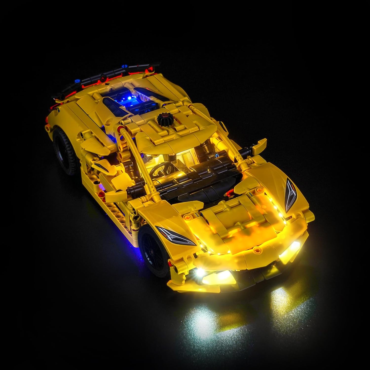 BrickBling Light Only, Compatible with Lego Technic Chevrolet Corvette Stingray, Creative Lighting Compatible with Lego 42205 - Not Come with Car