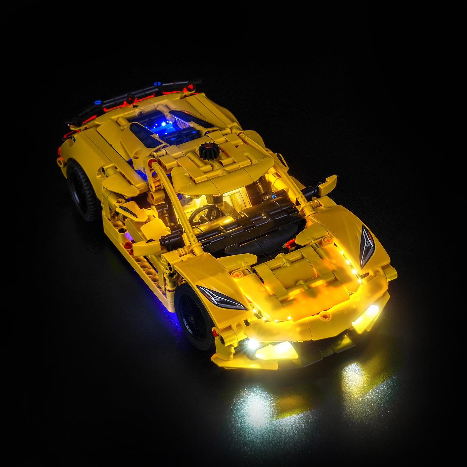 BrickBling Solo luce, compatibile con Lego Technic Chevrolet Corvette Stingray, illuminazione creativa compatibile con Lego 42205 - Non fornito con auto