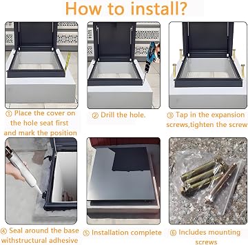 Skylight Lid Roof Hatch Cellar Vent Access Door,Roof Maintenance Skylight,Galvanized Iron Plate,Attic Exit Rainproof Boards for Window Well,Warehouse and Emergency Exit(21.7in)