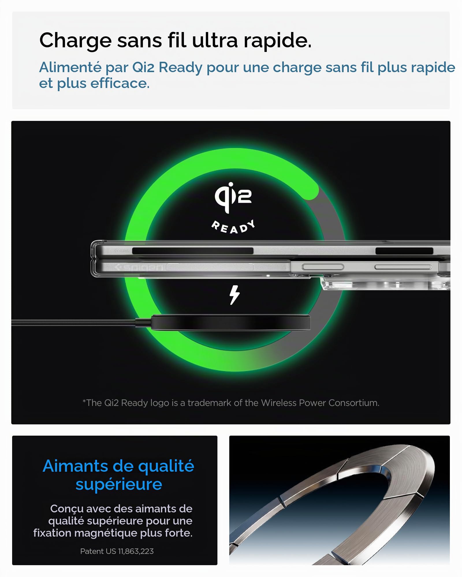 Spigen Pack Air Skin MagFit - Coque Transparente & Protection d'Écran pour Samsung Z Fold 8