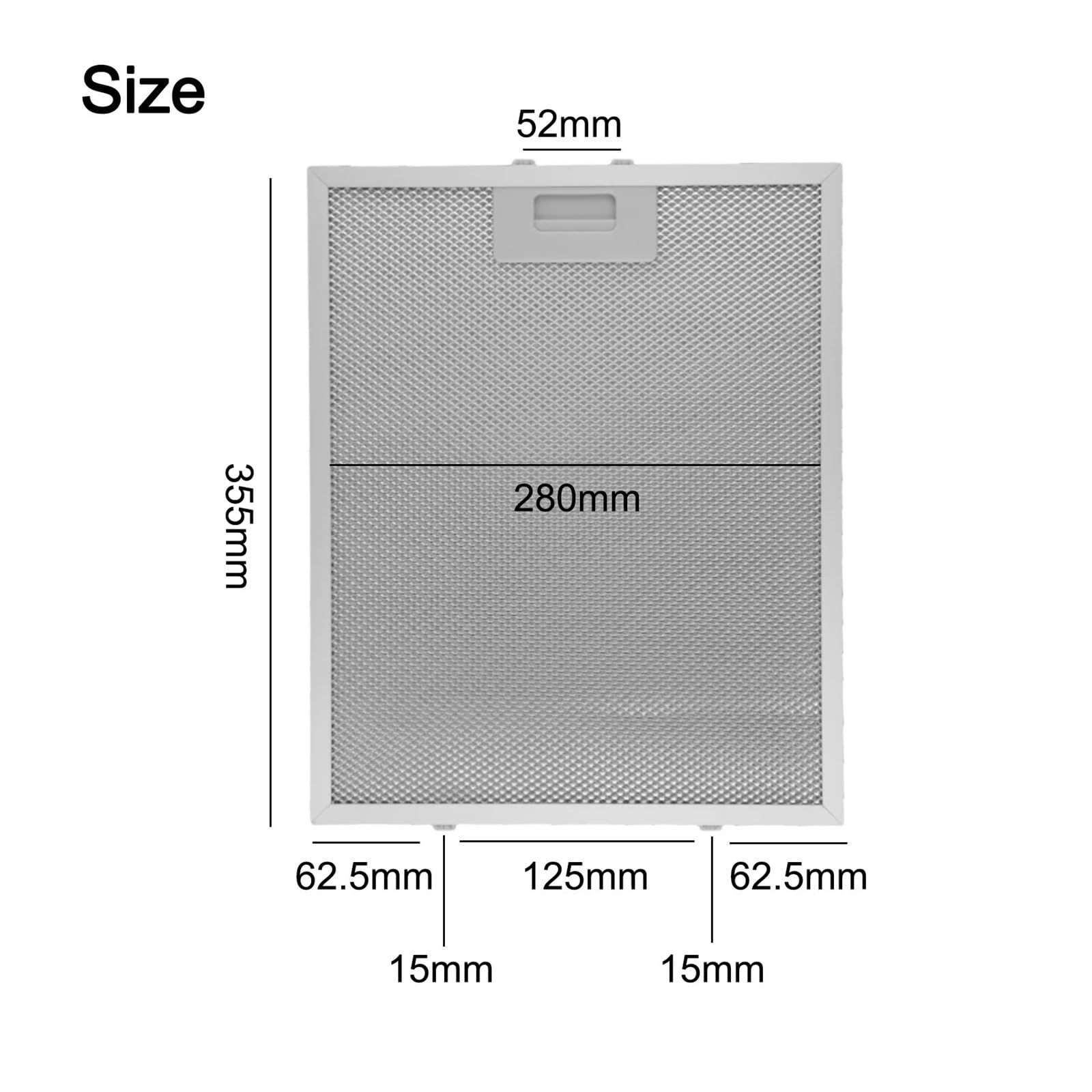 Filtro Estrattore A Rete Filtro Cappa Aspirante For Cappa Aspirante Circolazione Aria 280x355x9mm Fornello In Alluminio