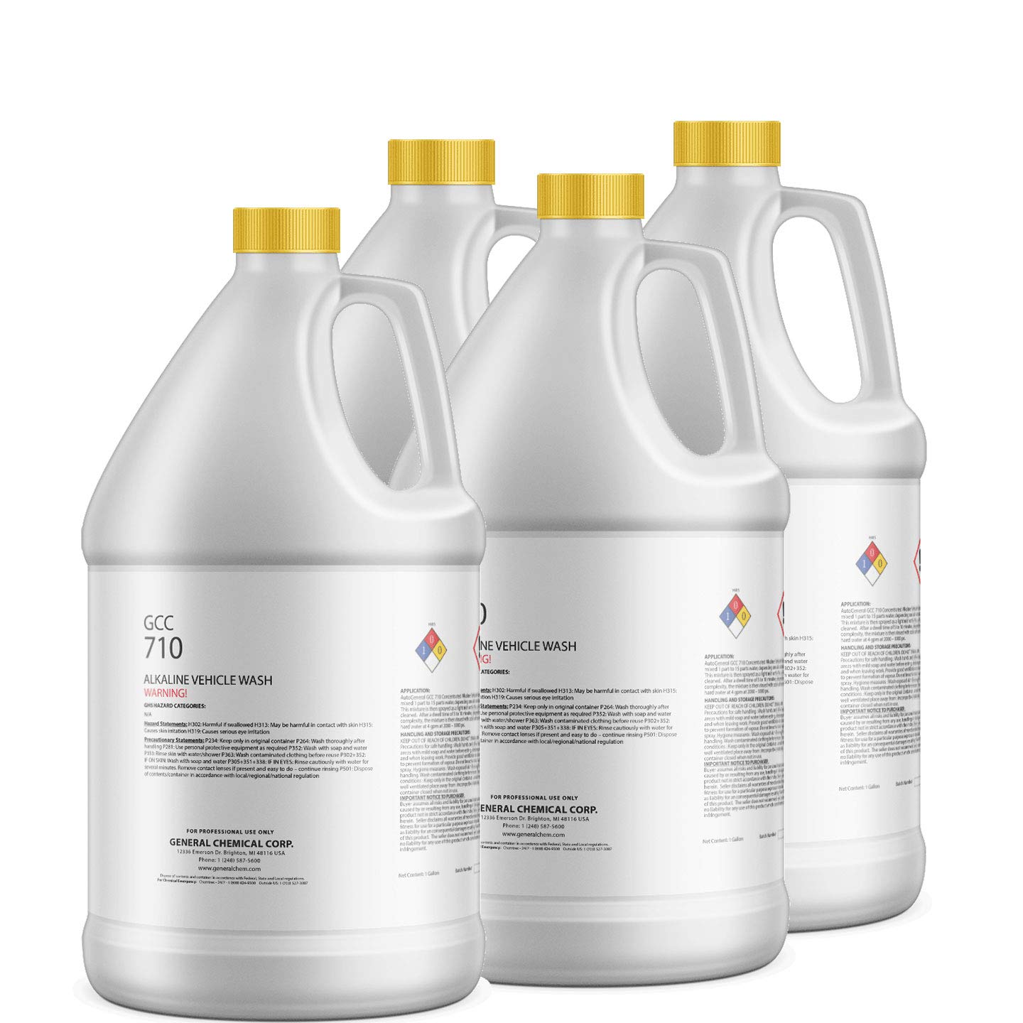 AutoGeneral GCC 710 Vehicle Wash Concentrated Alkaline Car Shampoo for Cleaning & Detailing Water-Based Multi-Surface Dirt & Grease Cutter Professional Commercial Grade Cleaner - Case