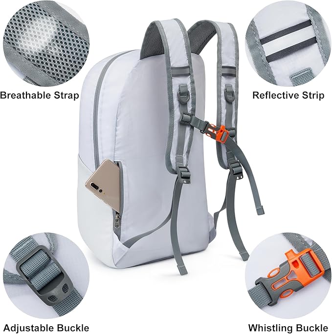 Mochila plegable G4Free 24L impermeable para senderismo mujer hombre miniatura 6