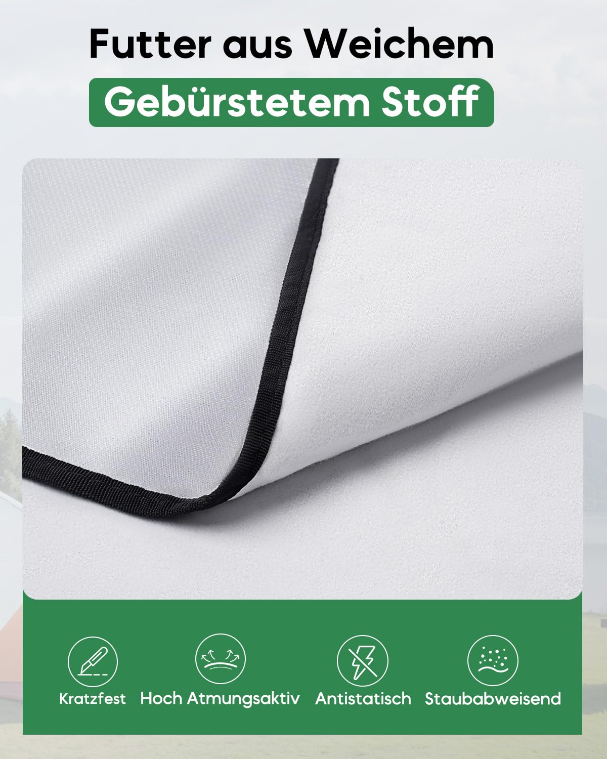 Cubierta del Parabrisas para Autocaravana Volkswagen Caddy AB 2004, Funda Exterior de 600D Impermeable Protector Solar Térmico con Forro Suave y Ganchos de Sujeción