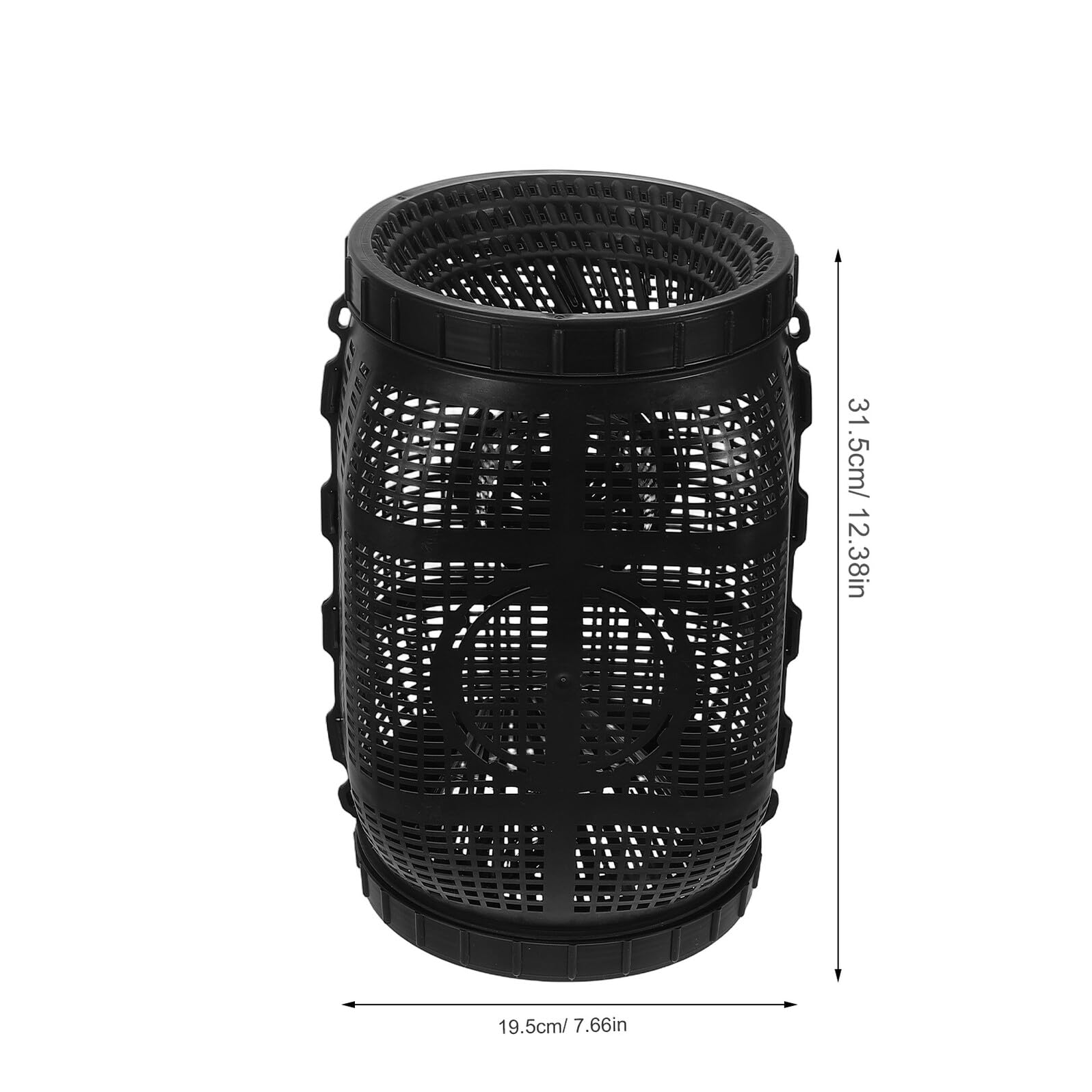WOONEKY 2 Redes Grandes para Peces Ideales para Acuarios Red De Plástico para Peces Cría De Alevines También Sirve como Cesta De Cría para Estanques Color Negro