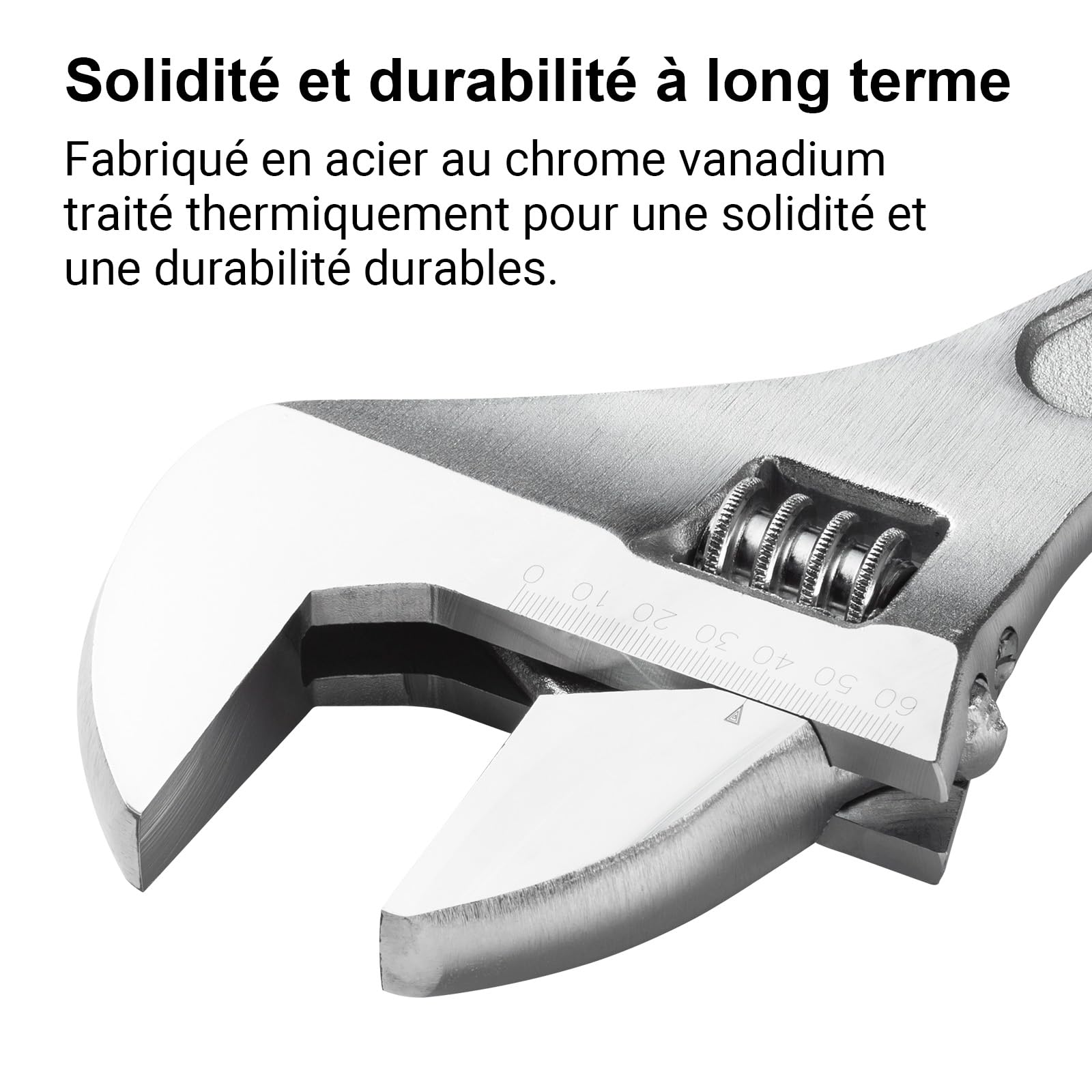 Jetech Clé à molette réglable professionnelle de 61 cm avec grande ouverture