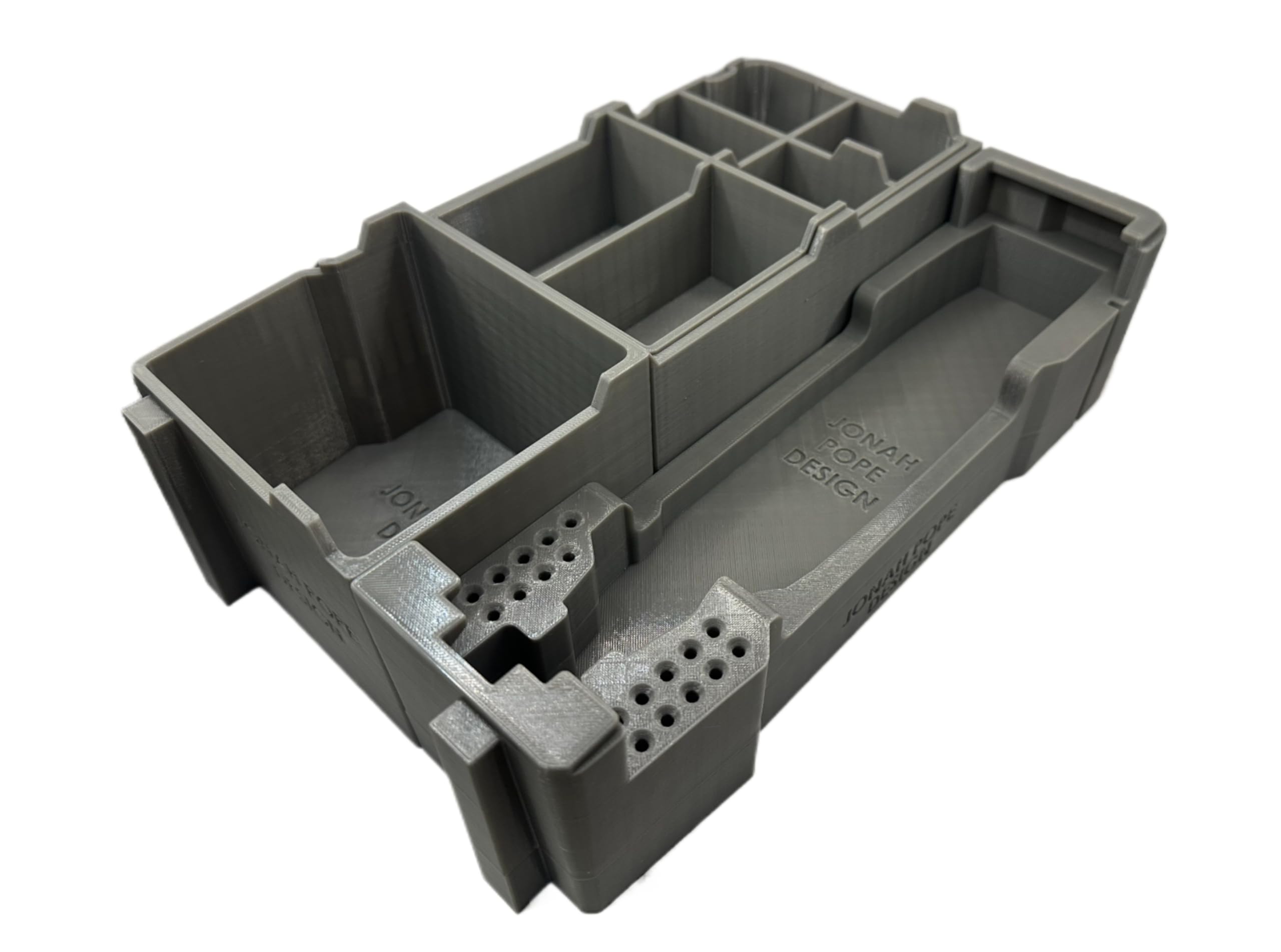 Jonah Pope Design 3d Printed Insert designed for M12 Brushless Rotary Tool and Packout Organizer (insert Only) Industrial Gray