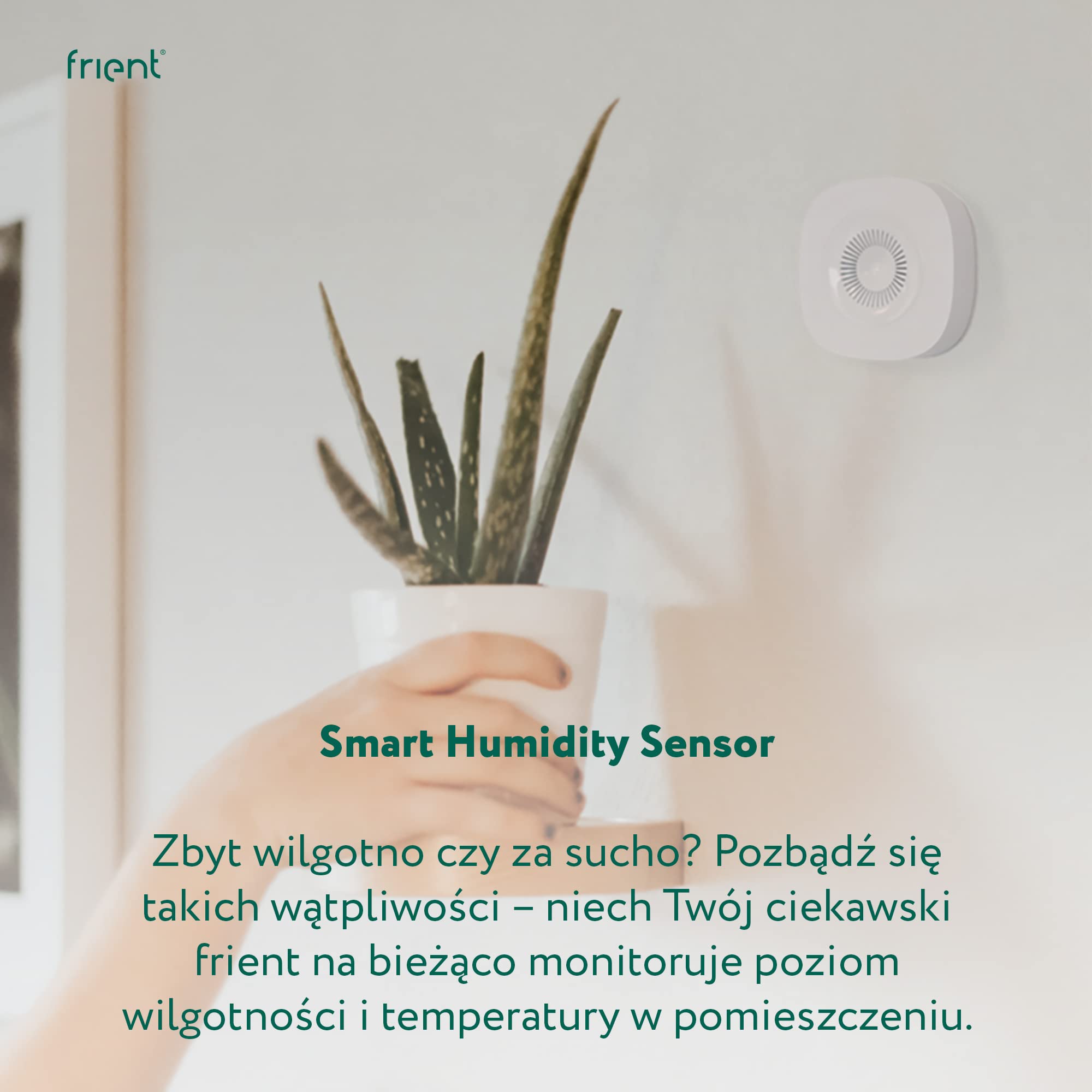 frient Smart Humidity Sensor | bezprzewodowy czujnik wilgotności i temperatury | zasilanie bateryjne | ZigBee | produkt kompatybilny ze SmartThings, Home Assistant i Homey | bezprzewodowy czujnik wilgotności i temperatury - produkt kompatybilny ze SmartTh