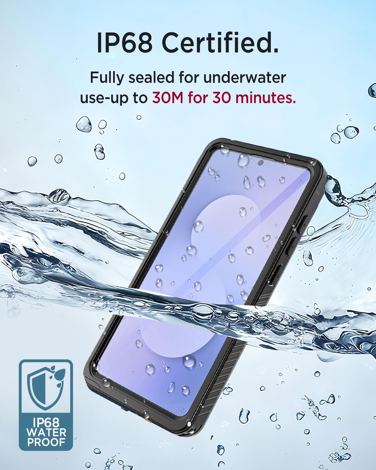 Miimall IP68 Waterproof for Samsung Galaxy S26 Ultra Case, MagSafe Compatible, Mil-Std 810G 360° Full Body Heavy Duty Protection, Built-in Screen & Lens Protector, Rugged Shockproof Cover, Black