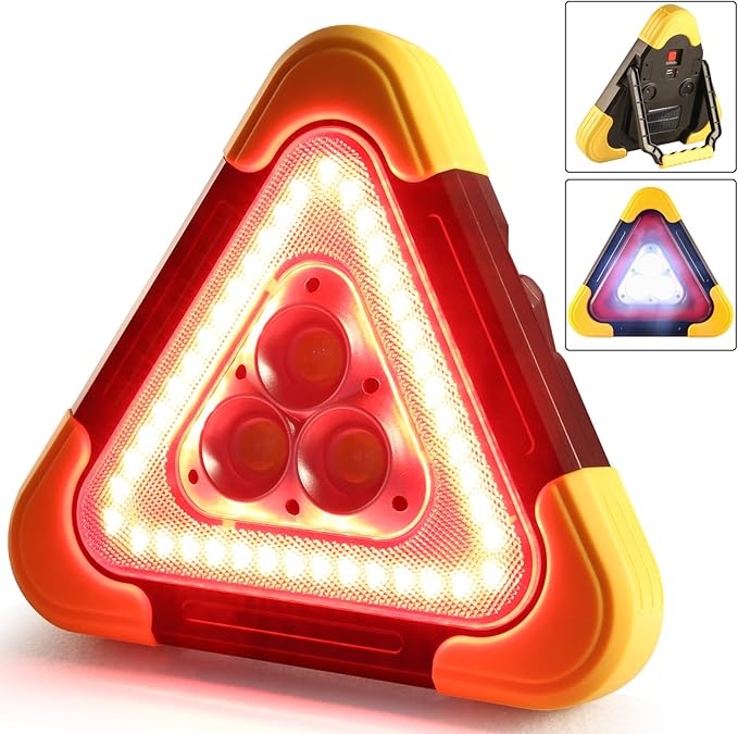 ENSHUI Safety Triangle Multifunctional Emergency Triangles Lights, LED