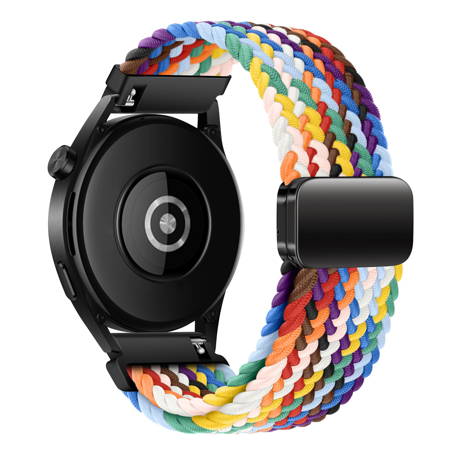 20mm Watch Strap Compatible with Samsung Galaxy Watch 7/6/5/4 Strap 44mm 40mm/5 Pro 45mm Wriststrap/Active 2 Band Magnetic Buckle Braided Belt(Watch Not Included)