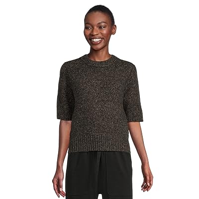 Lilla P Short Sleeve Marled Pullover Women
