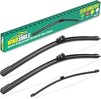 Vista 73 de Juego de hojas de repuesto para limpiaparabrisas delantero y trasero de 24, 20, 11 pulgadas, calidad prémium, para todo tipo de clima, calidad