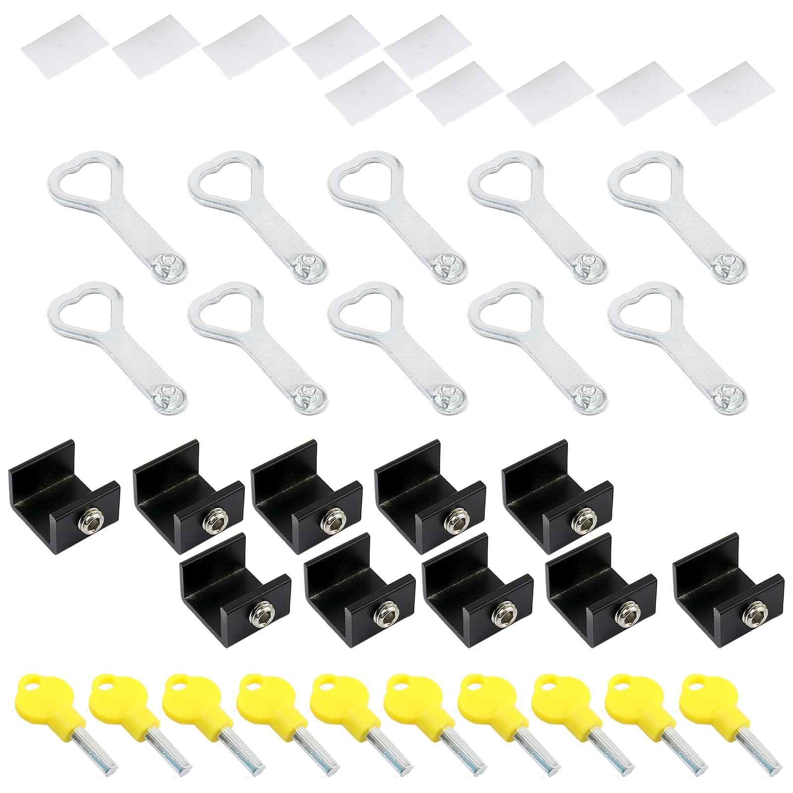 10Pcs Aluminum Alloy Window Stoppers Sliding Window Antitheft with Sliding Door Frame Restrictor Security Door Frame Security with for Home and