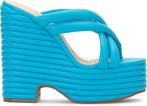 Miniatura 8 de Jessica Simpson Sandalias de cuña Citlali de piel sintética para mujer