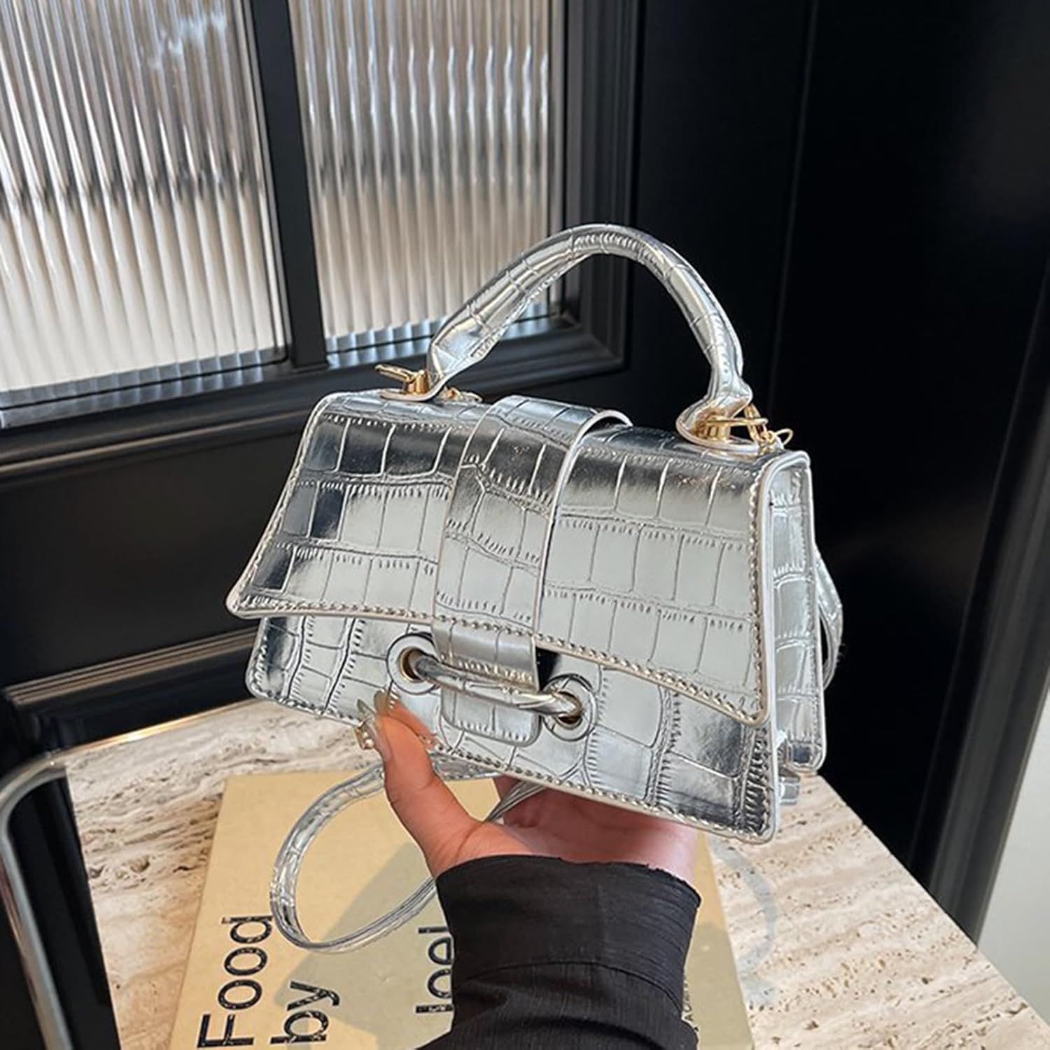 Mini Handbag Purse for Women PU Leather Top Handle Evening Bag,Cute Small Crossbody Clutch Wallet - Image 3