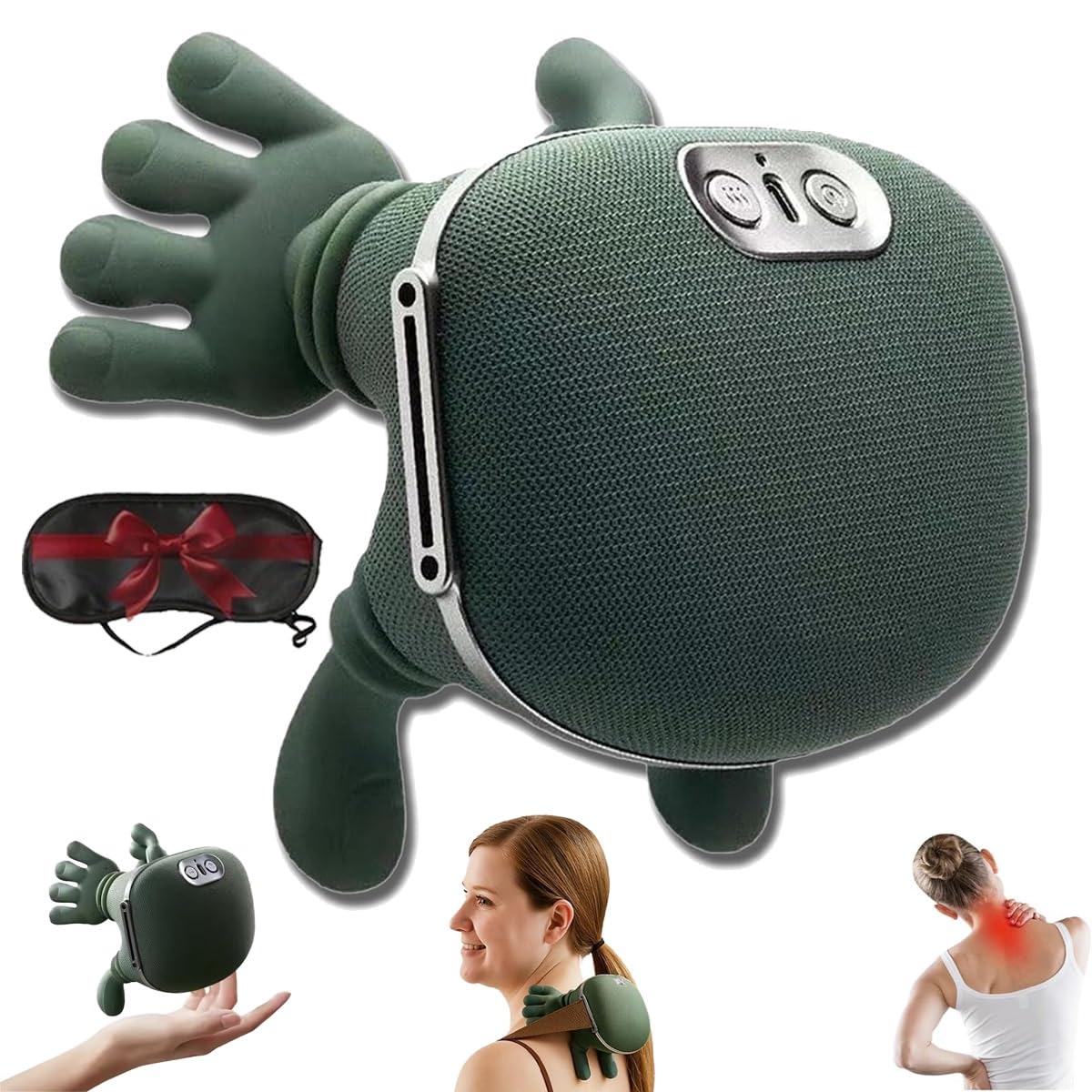 siaasoo neck massager siaasoo massage master for shoulder cervical relaxer pillow shiatsu back and neck massager electric kneading massage pillow 3-speed adjustment with heat