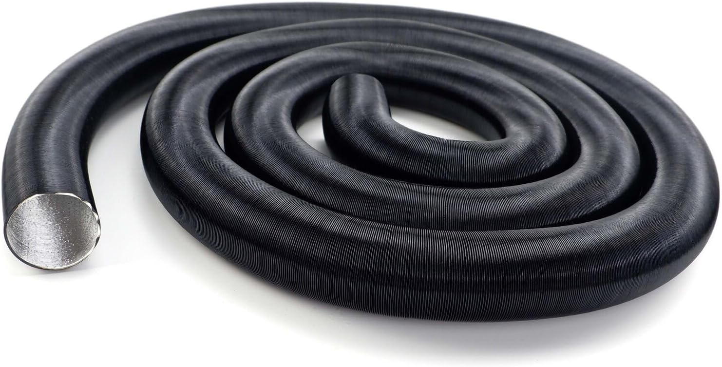 Flexible Aluminum Foil Air Duct Pipe for Car Heater Extendable 300cm Long (75mm)