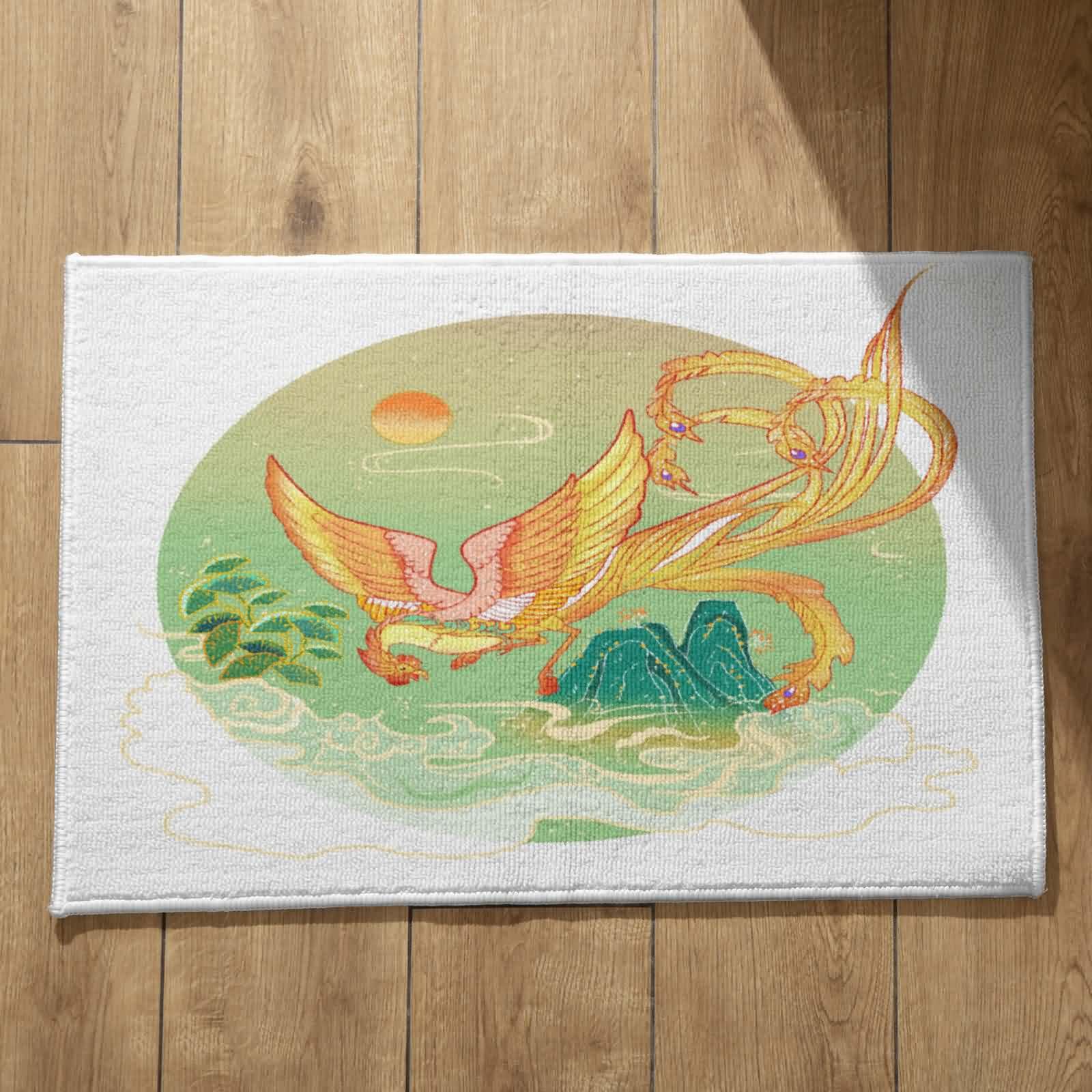 Tapis d'entrée absorbant CEVAN 50x80cm motif bête mythique pour cuisine et camping