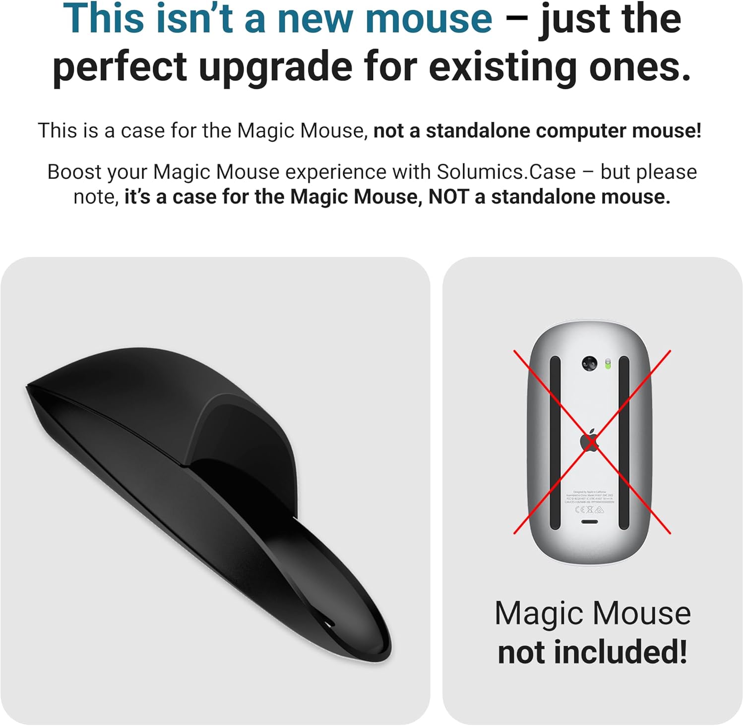 Magic Mouse Case for Better Hand Position | Better Magic Mouse Grip for More Control | Ergonomic Support | iMac Accessory | Works with Any Version