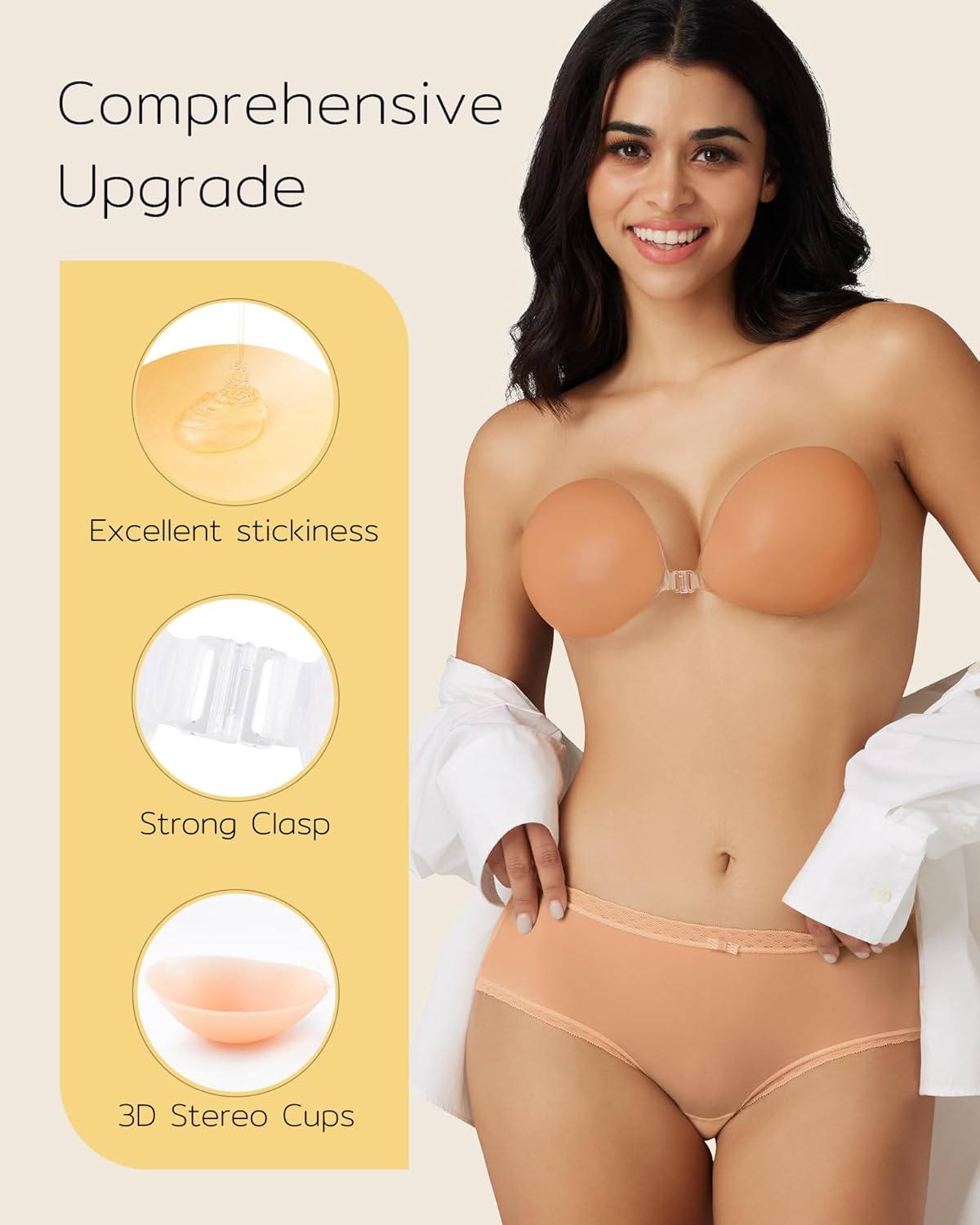 Niidor Adhesive Bra Strapless Sticky Bras - Image 3