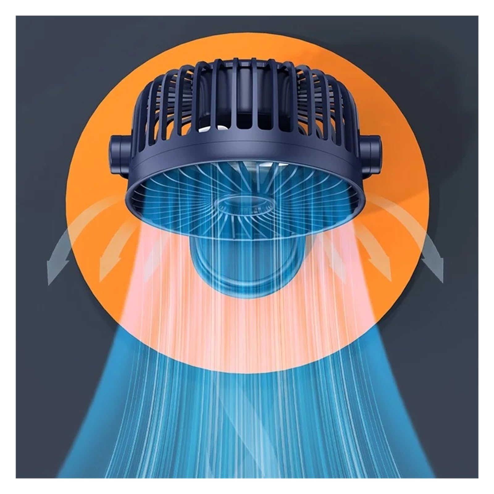 Ventilatore, Ventilatore a Clip con Rotazione a 360° Ventilatore da Tavolo a Vento(Blue)