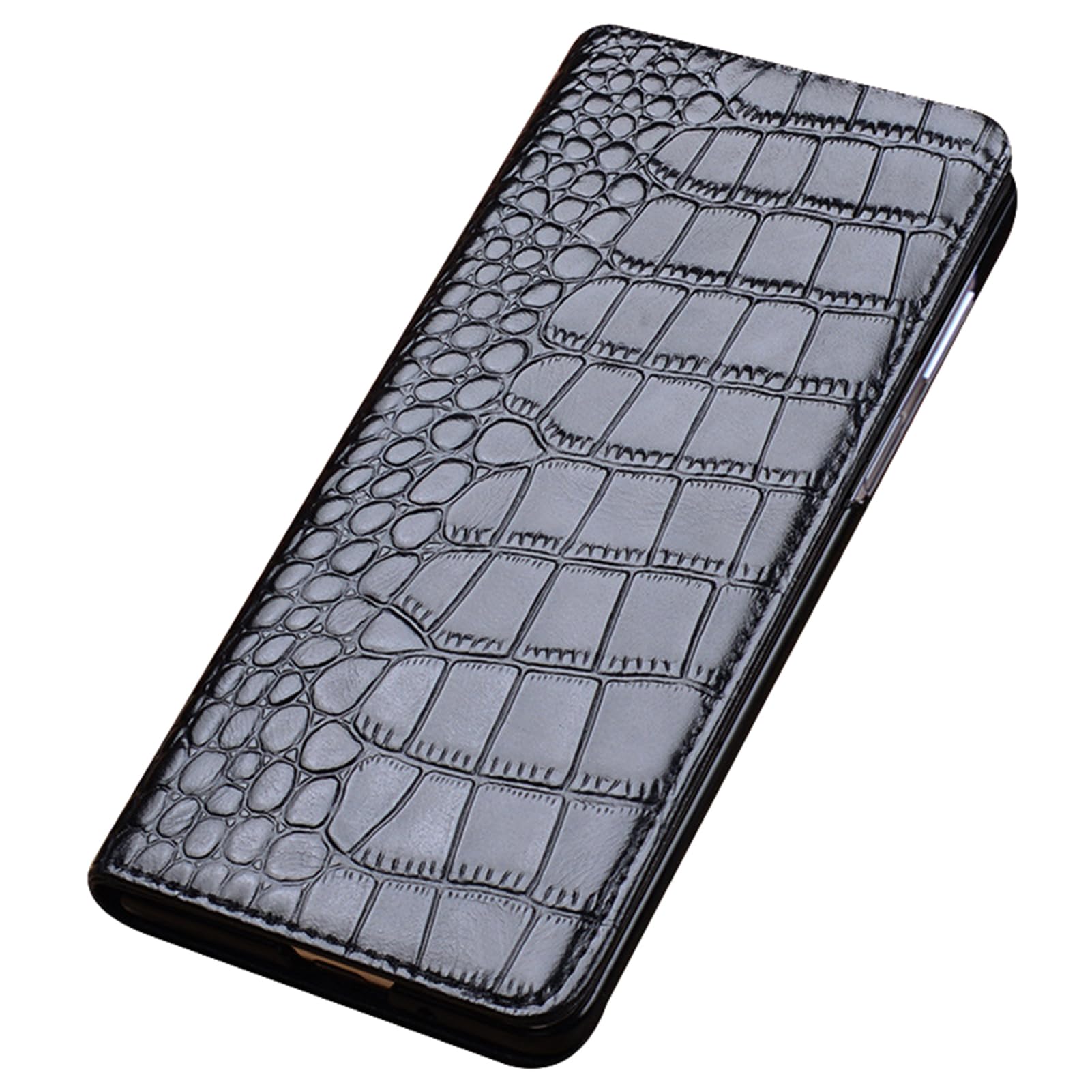 LUOTANL Genuine Leather Case for Oppo Find N6, Crocodile Texture Luxury Shockproof Folio Magnetic Closure Cover