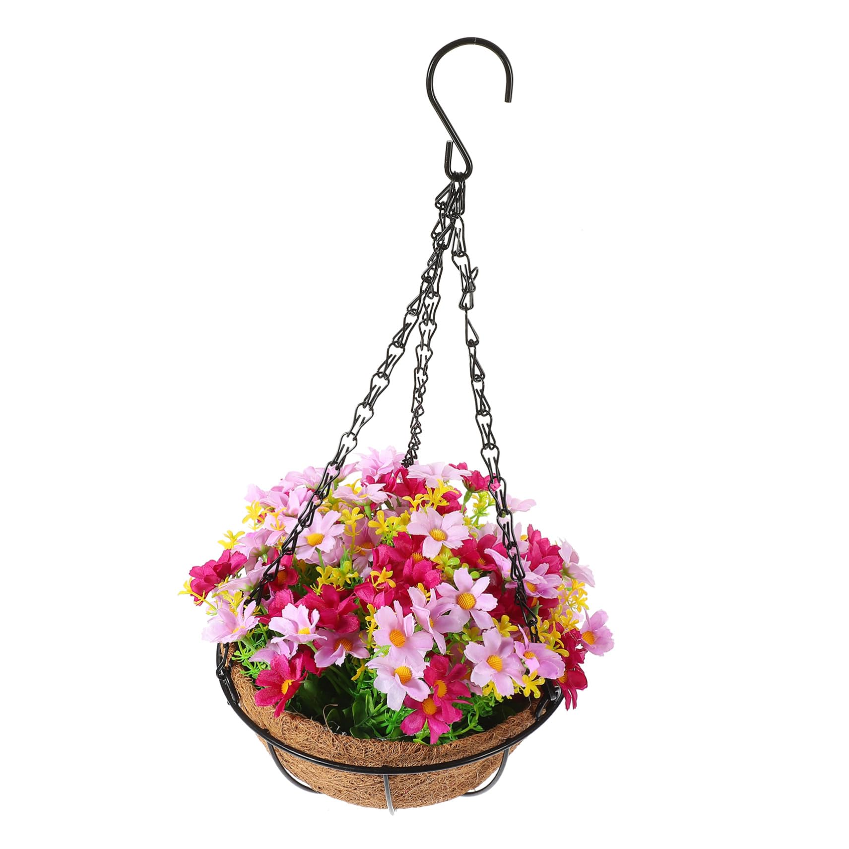 Fausses fleurs réalistes balcon avec panier suspendu extérieur