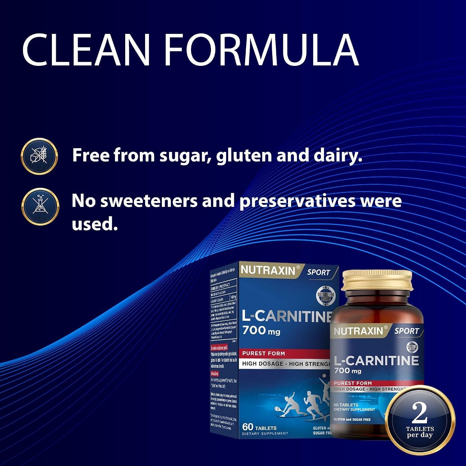 Nutraxin Slim Quick-Slim L-Carnitine 700 mg 60 Tablet Diyet Destek Takviyesi Sağlık ve Bakım