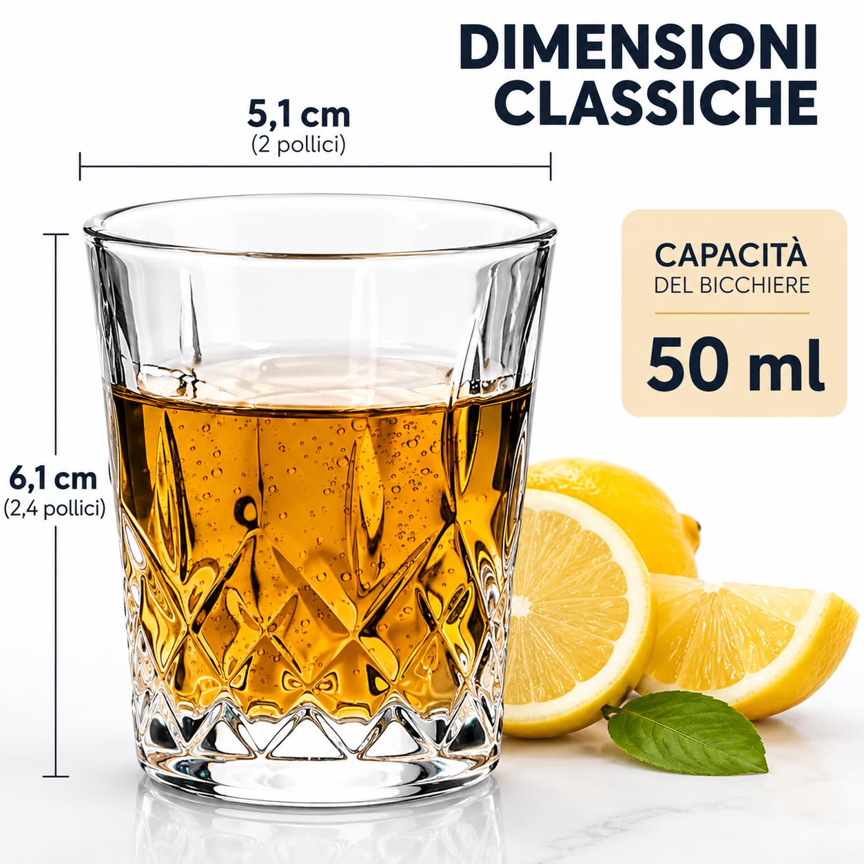 Generico Lot de 32 verres à shot en verre sans plomb transparents avec base solide et épaisse pour fêtes, événements, maison et restauration 60 ml