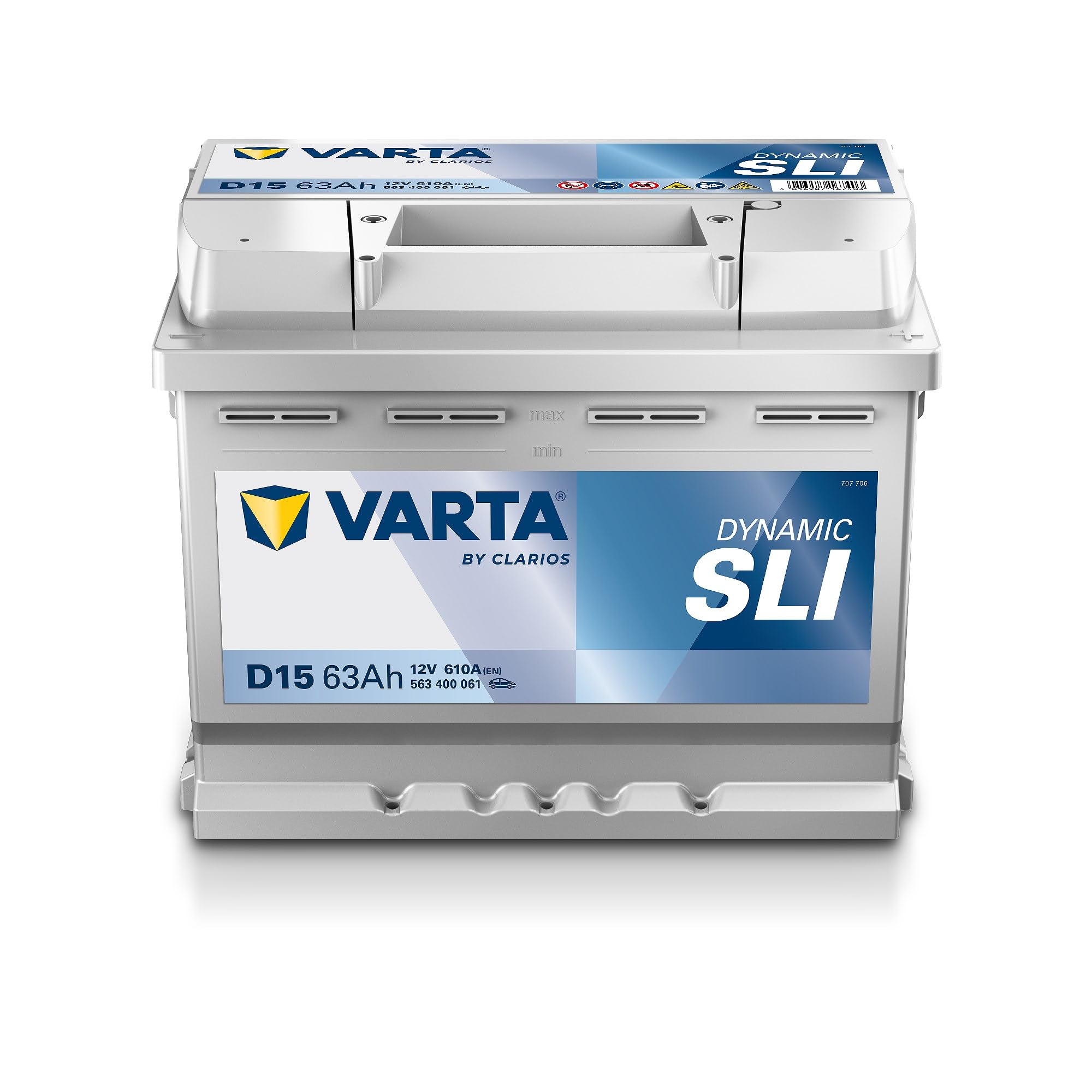 VARTA Batterie 63, Ah 610, A/​EN 563400061K262 L 242mm B 175mm H 190mm