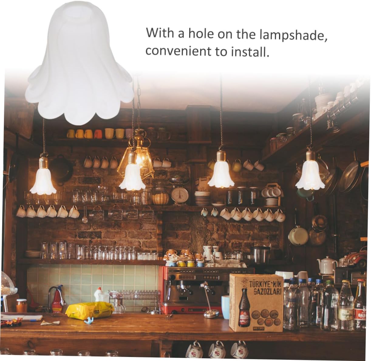 Floral Lampshade for Ceiling Light Living Room Decor Wall Light Cover Aesthetic Lampshade