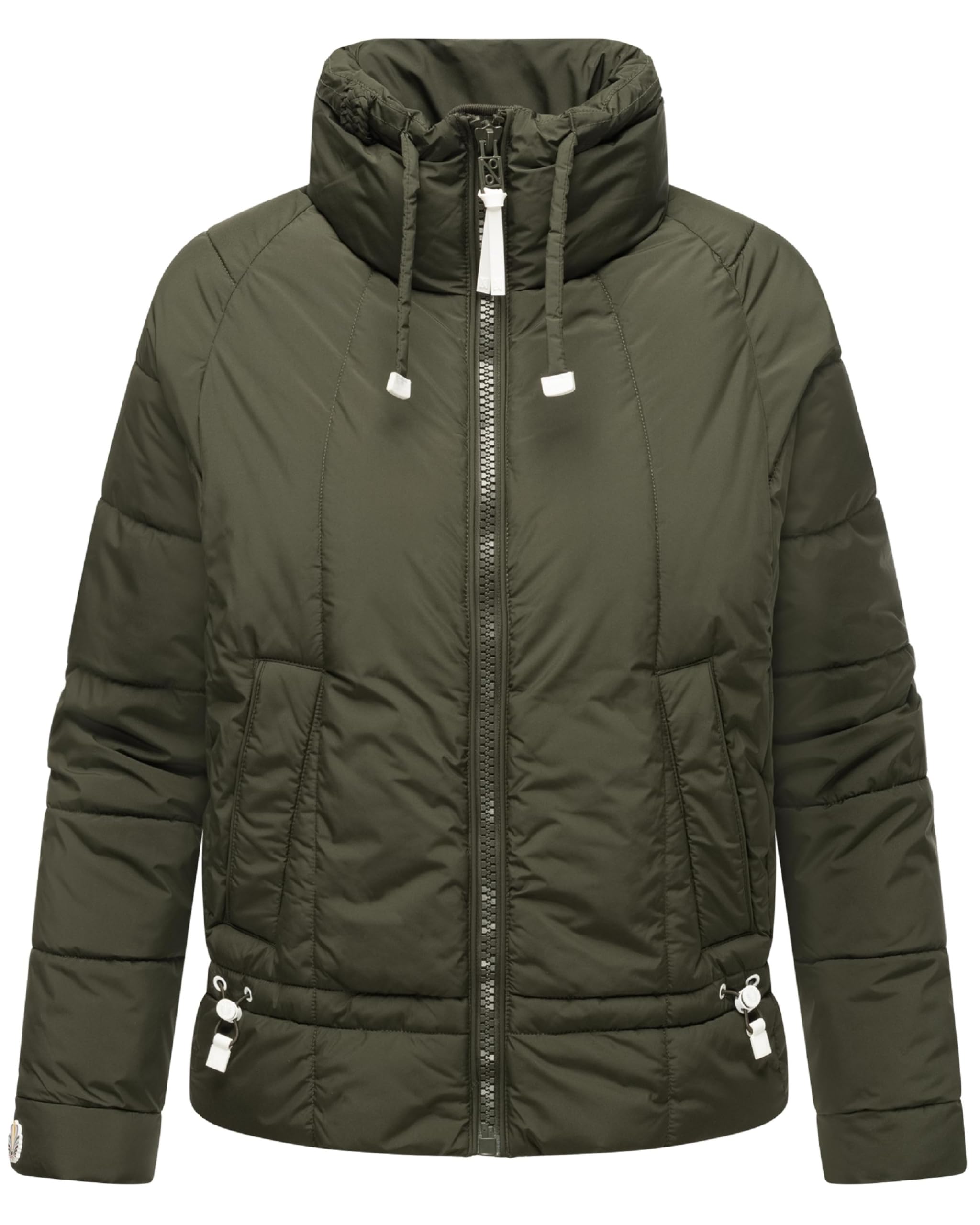 Navahoo leichte Damen Steppjacke kurze Übergangsjacke oversized mit Fledermausärmeln Luftzauber 14 XS-XXL