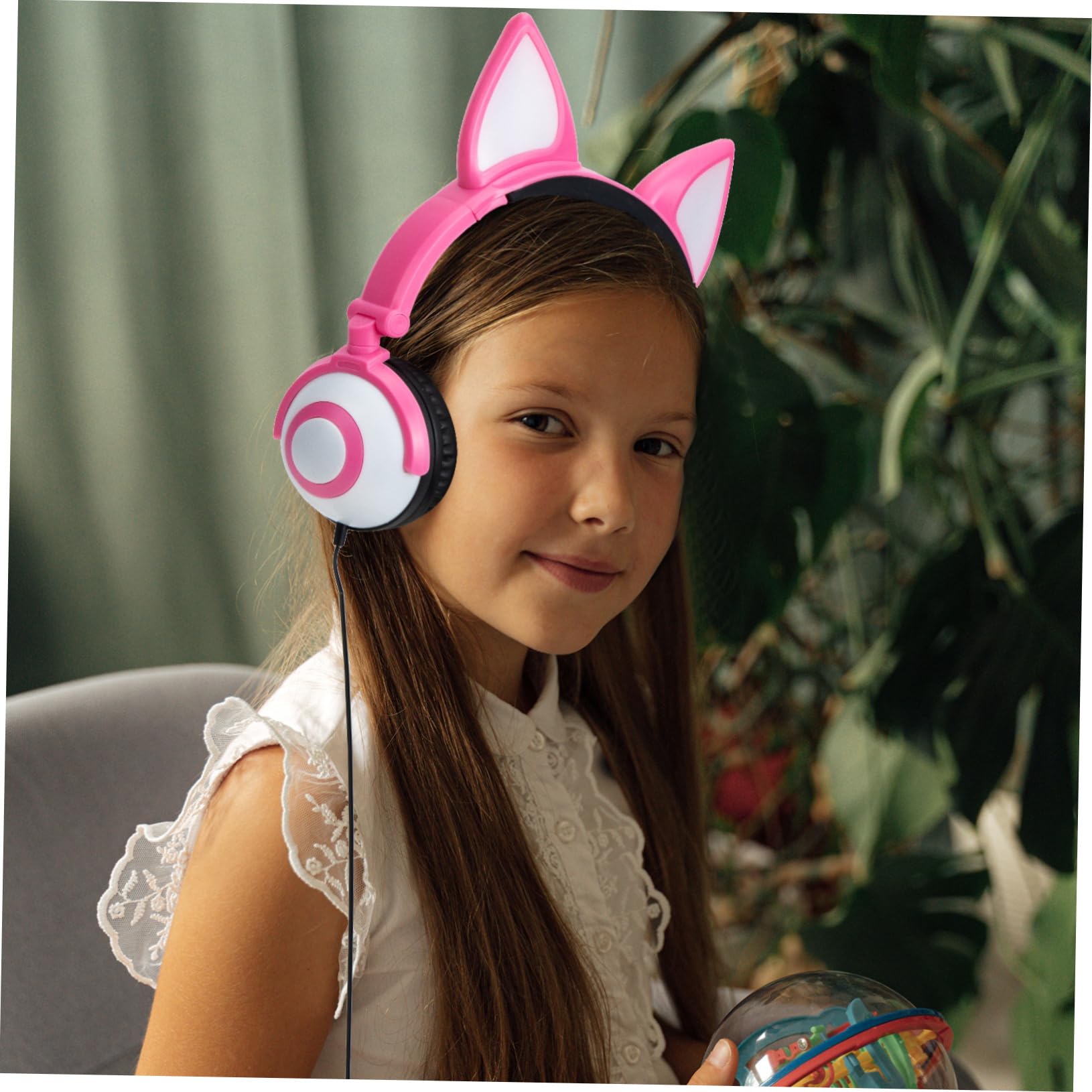 Gatuida Cuffie Cartoon Cat Ear Regolabili Con Luce Led Per Ragazzo Ragazza Design e Leggero Comfort Ergonomico e Antirumore Adatte Ragazzi e Ragazze Per Sport e Viaggi