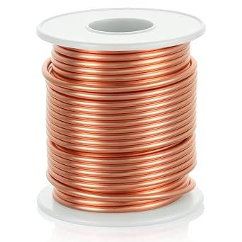 99.9% Soft Copper Wire 12 Gauge, 2.05MM, 49.3 Feet / 15m, Solid Bare Copper-Wire 1 Pound Spool Pure Copper Wires for Electroculture Gardening Jewelry Making DIY Plants