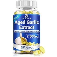 Aged Garlic Extract Odorless Organic Garlic Supplement, Supports Immune Health & Heart Function, 2 Years Matured for Antioxidant Wellness, Natural Herbal Supplements, Non-GMO - 300 Softgels