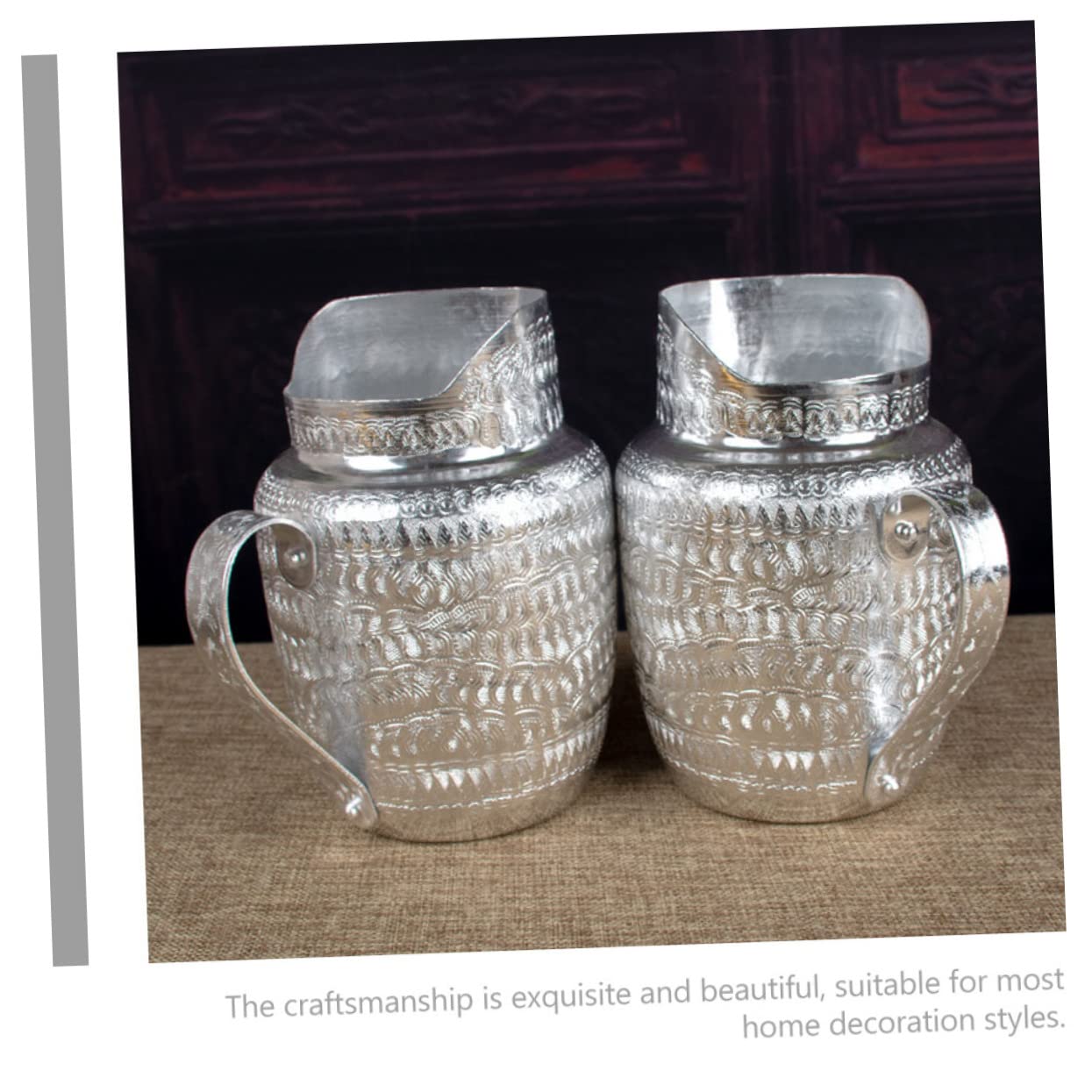 Jarra de Agua de Metal Dispensador Bebidas Grifo para Vino, Leche y Jugo, Asa Ergonómica, Adecuado para Restaurantes y Hogares