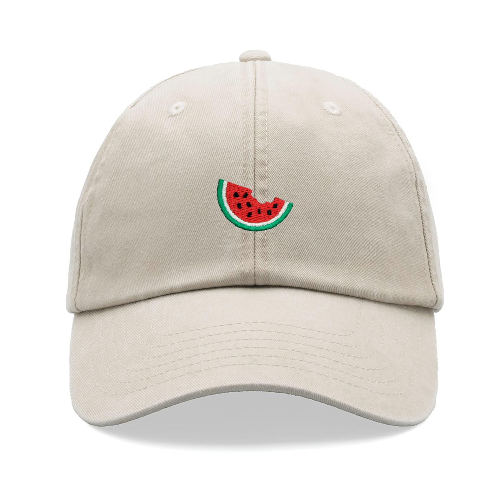 Cap Base Unisex Stone Watermelon Slice Baseball Cap Vintage Washed Dad Hat Low Profile Adjustable