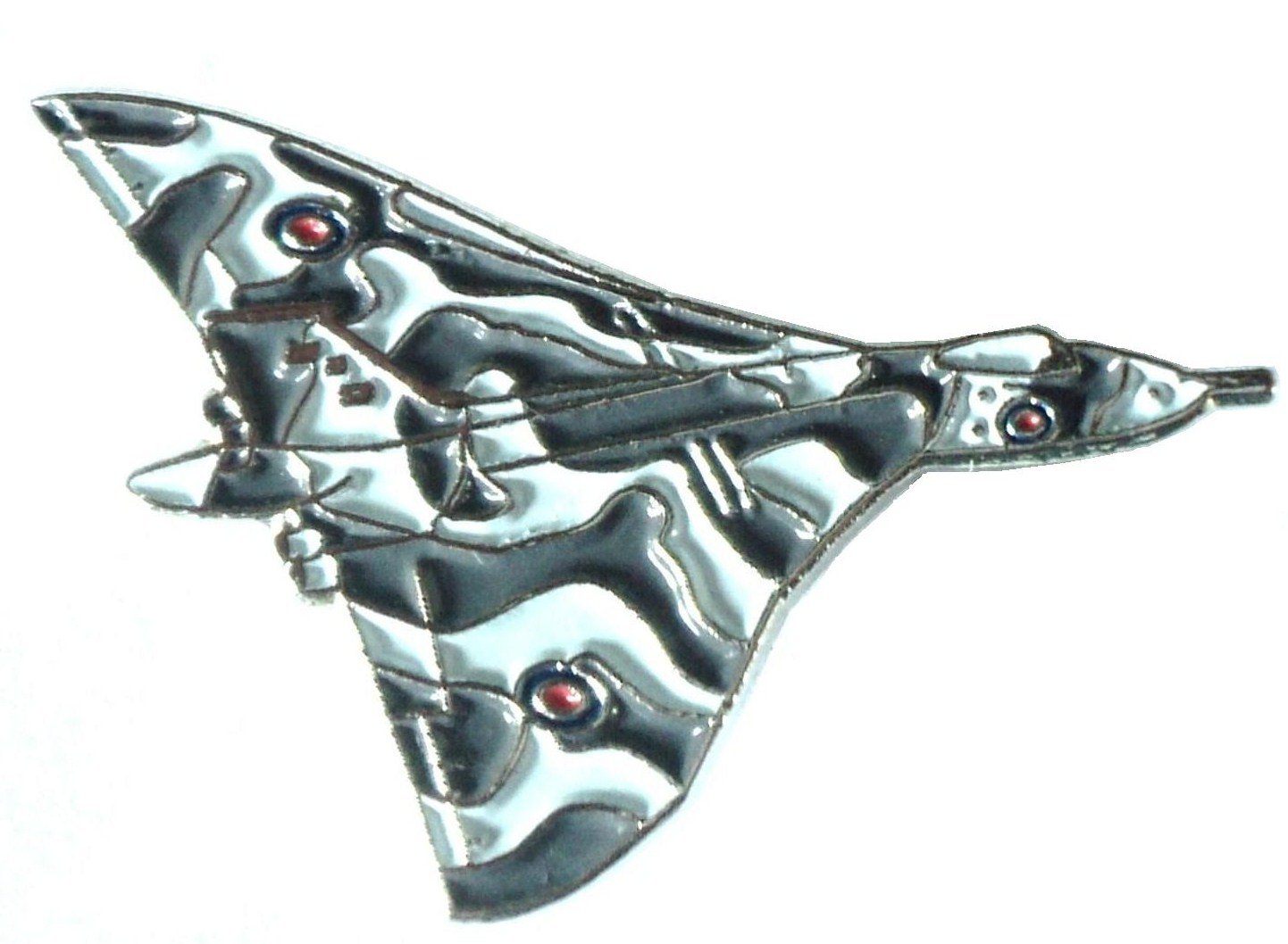 Avro Vulcan RAF Bomber Military Aircraft Metal Enamel Badge Brooch