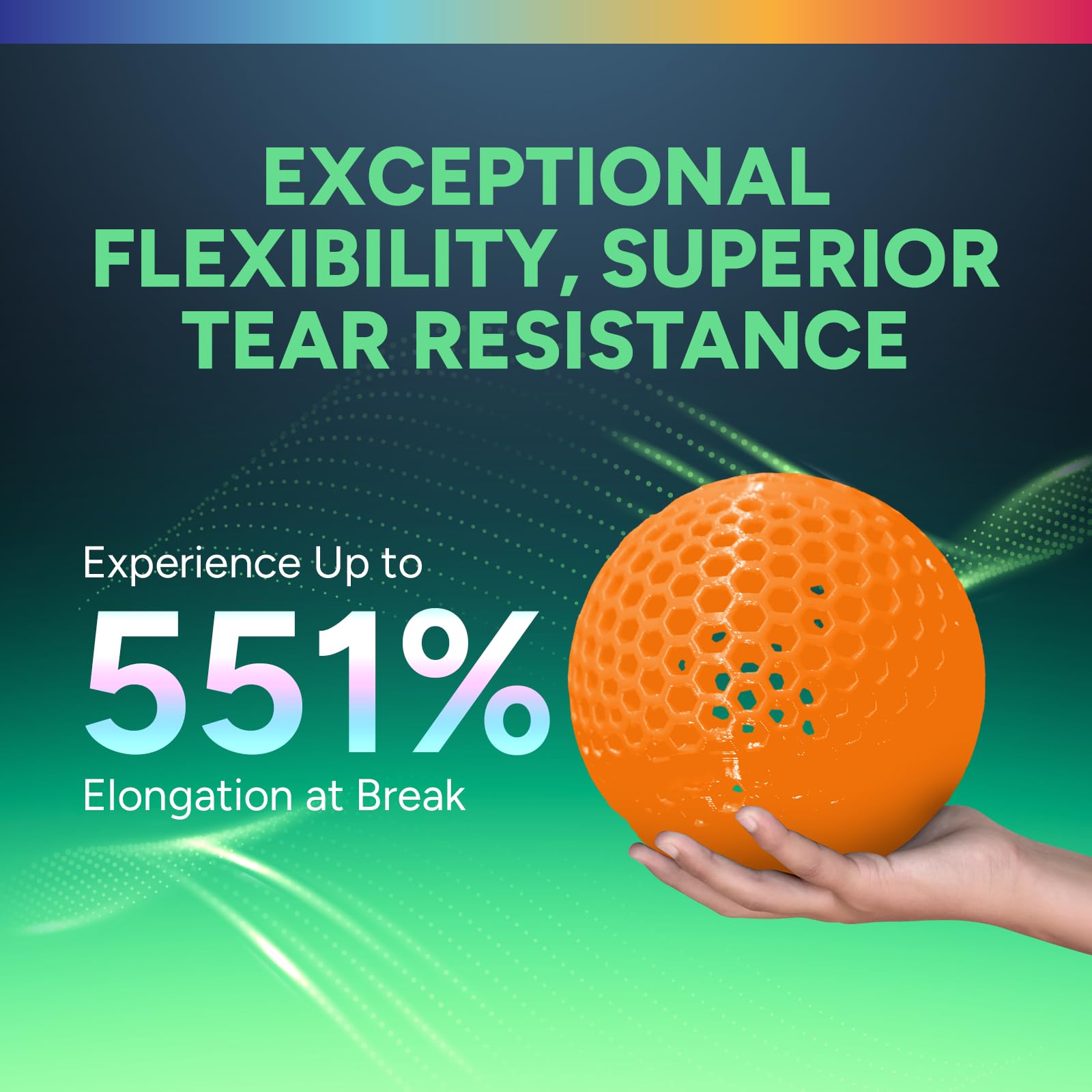 OVERTURE Filamento TPU 1kg, 1.75mm Flessibile TPU Filamento per Stampante 3D, Elevata Liquidità per Stampante 3D (Neon Orange)