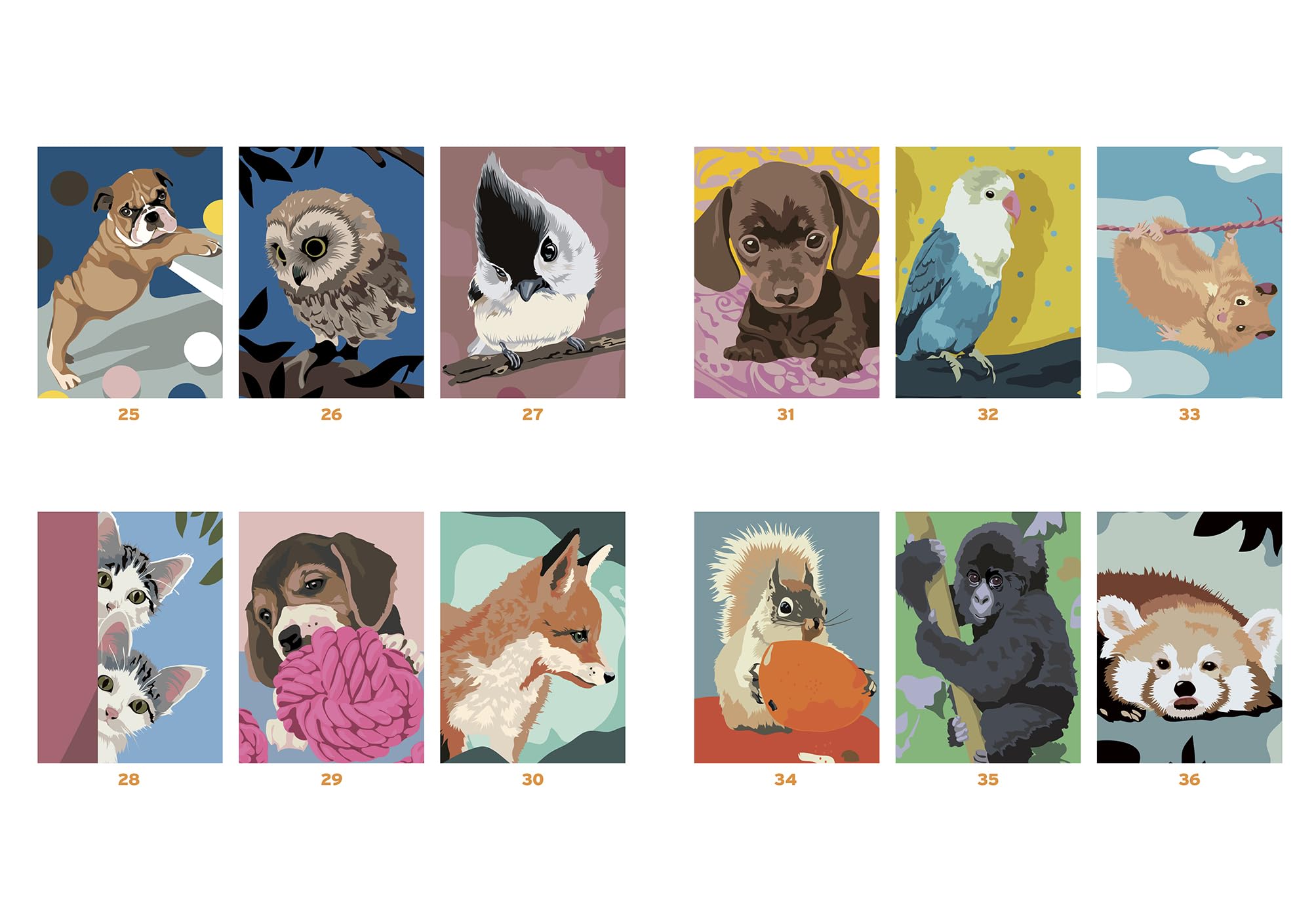 Coloriages mystères - Animaux adorables