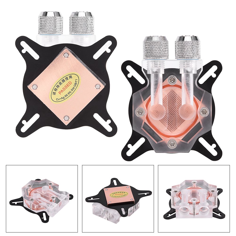 Annadue Blocco di Raffreddamento ad Acqua GPU, Dispositivo di Raffreddamento a Liquido per PC Waterblock, Base in Rame ad Alte Prestazioni 40MM con Tecnologia antiossidazione.