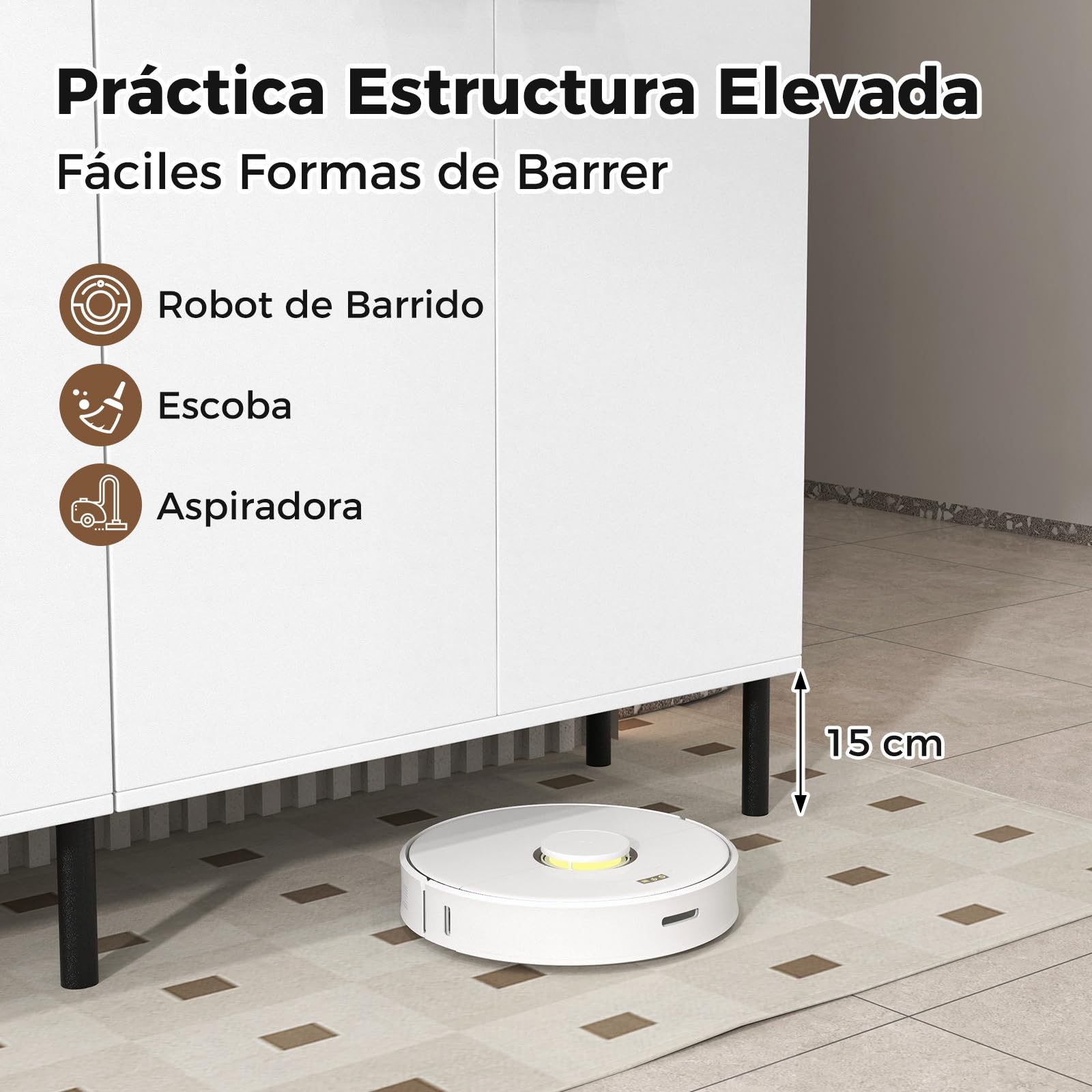 GOPLUS Buffet Aparador de 2 Puertas, Equipado con Kit Antivuelco, Bisagras Ajustables y Patas Metálicas, Mueble Independiente para Cocina, Estilo Moderno de Acento para Salón y Comedor, Blanco