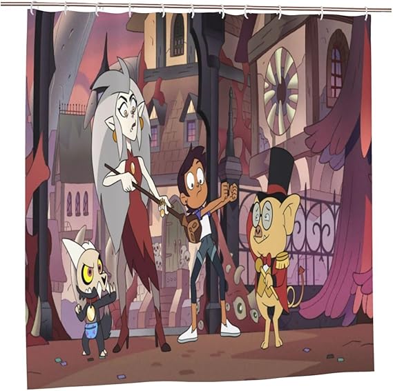 atgzfdr The Owl Anime House Shower Curtain for Bathroom