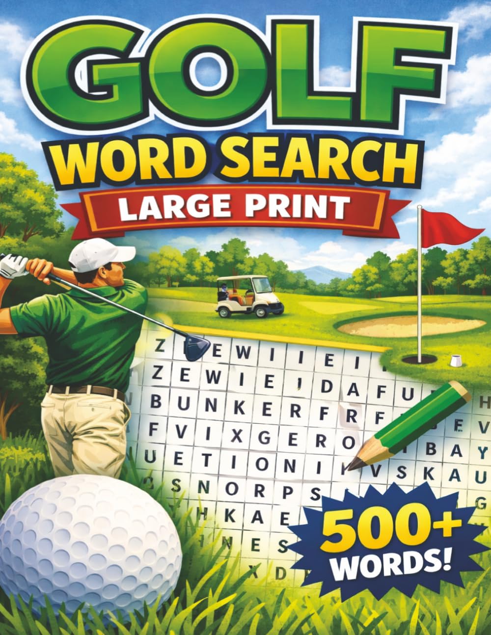 Golf Word Search: Word search puzzle for golf. 55 puzzles