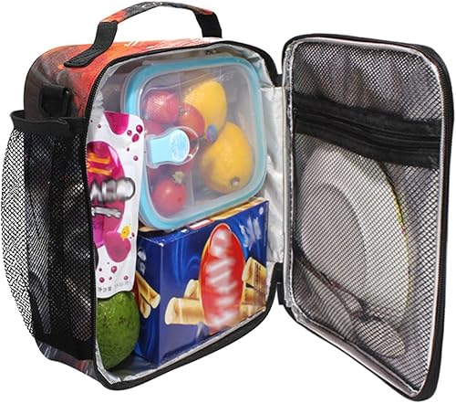 Miniatura 5 de King Kong Furious - Lonchera con aislamiento térmico para niños, con correa para el hombro, bolsa congelable, con cremallera, impermeable, comida de