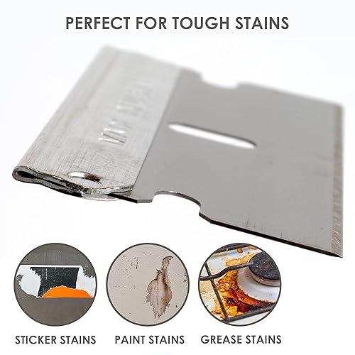 Miniatura 6 de Cuchillas de afeitar de un solo filo, paquete de 100, fabricadas en los Estados Unidos, cuchillas de afeitar industriales, repuestos de raspador,